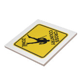 Ski-zone voor landen over land tegeltje (Zijkant)