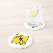 Ski-zone voor landen over land zandsteen onderzetter (Zijkant)