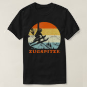 Ski Zugspitze, Duitsland,  sneeuwkiemvaccin T-shirt (Design voorkant)