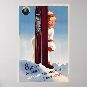 Ski Zwitserland Frankrijk Oostenrijkse Bergen Alpe Poster