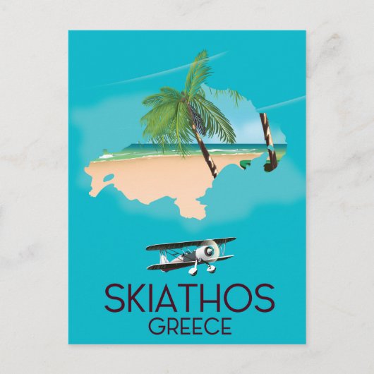 Skiathos Griekenland reisposter Briefkaart (Voorkant)