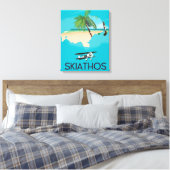 Skiathos Griekenland reisposter Canvas Afdruk (Insitu (Slaapkamer))