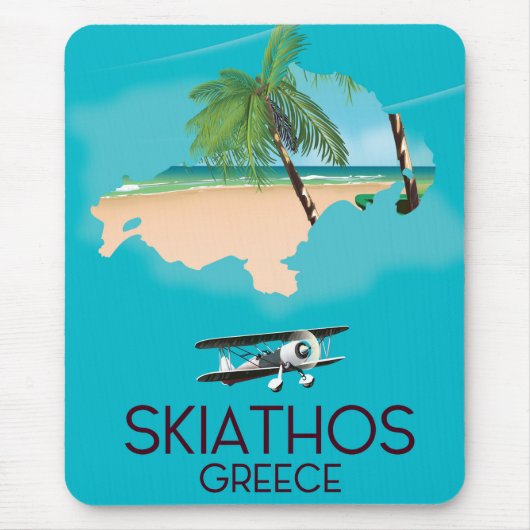 Skiathos Griekenland reisposter Muismat (Voorkant)