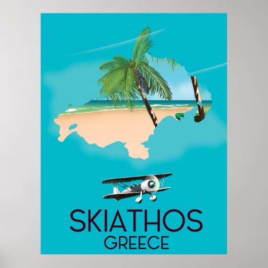 Skiathos Griekenland reisposter Poster (Voorkant)