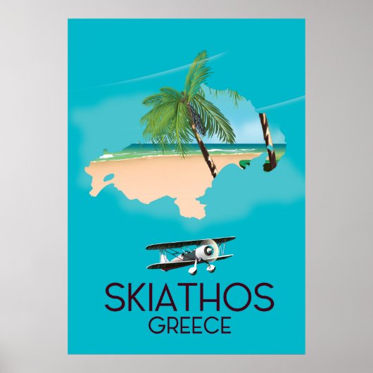 Skiathos Griekenland reisposter Poster (Voorkant)