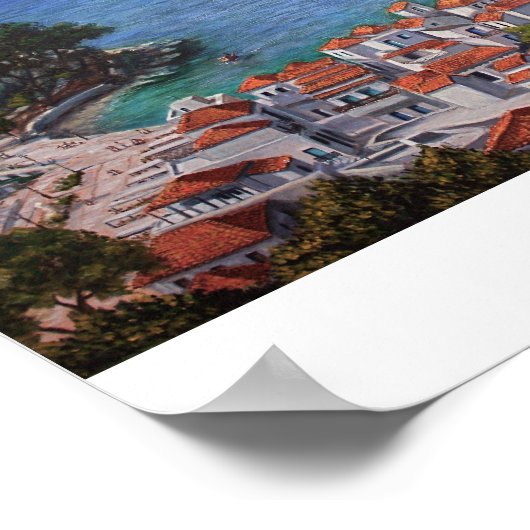 Skiathos Harbour 1 (licht) Poster (Hoek)