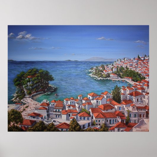 Skiathos Harbour Light Poster (Voorkant)