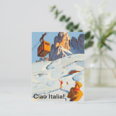 Skibaan in Italië Briefkaart (Staand voorkant)