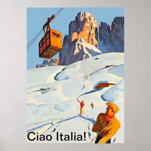 Skibaan in Italië Poster (Voorkant)