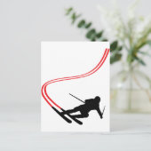 skibaan voor bergafwaarts briefkaart (Staand voorkant)