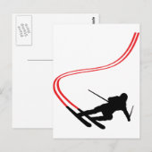 skibaan voor bergafwaarts briefkaart (Voorkant / Achterkant)