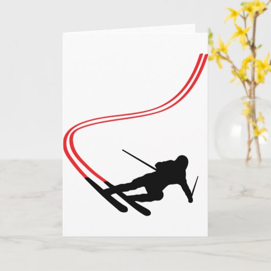 skibaan voor bergafwaarts kaart (Gele Bloem)