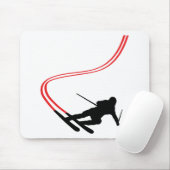 skibaan voor bergafwaarts muismat (Met muis)