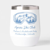 Skibachelorette laatste toast op de pistes (Achterkant)