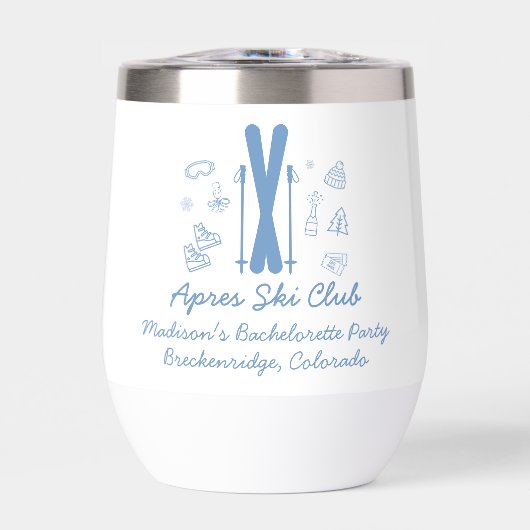 Skibachelorette laatste toast op de pistes (Voorkant)