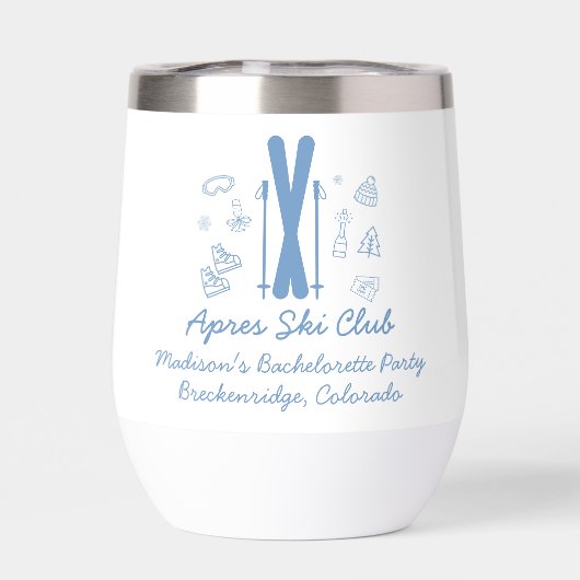 Skibachelorette laatste toast op de pistes (Achterkant)