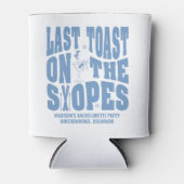 Skibachelorette laatste toast op de pistes blikjeskoeler (Voorkant)