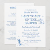 Skibachelorette laatste toast op de pistes kaart (Voorkant / Achterkant)