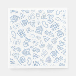 Skibachelorette laatste toast op de pistes servet