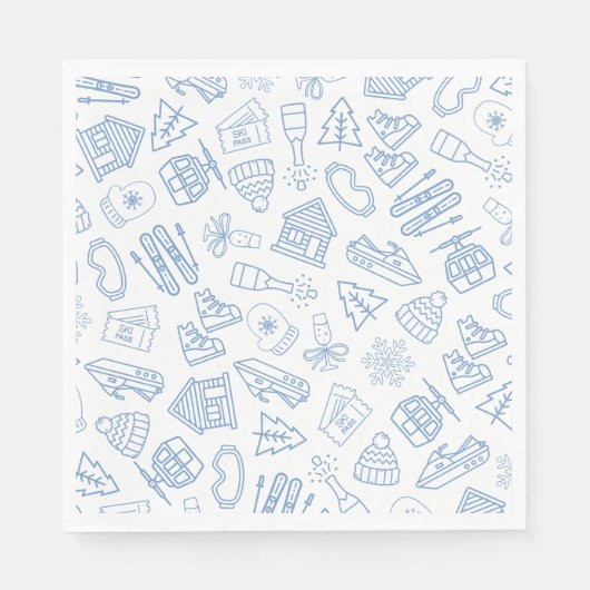 Skibachelorette laatste toast op de pistes servet (Voorkant)