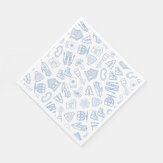 Skibachelorette laatste toast op de pistes servet (Hoek)