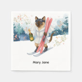 Skibachelorette Party Bruid op de helling Servette Servet (Voorkant)