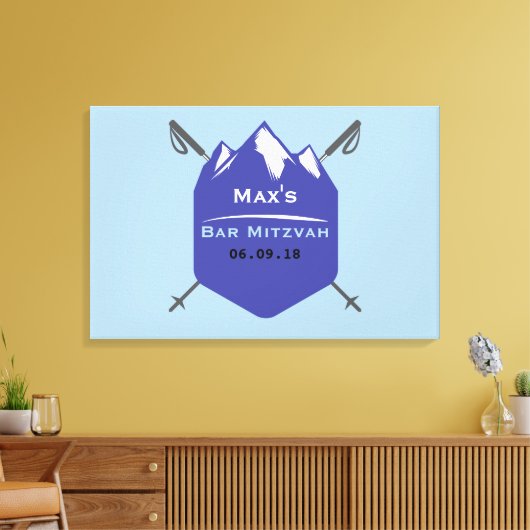 SKIbar Bat Mitzvah Geheugen Inlogbord Canvas Afdruk (Insitu (Woonkamer))