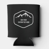 skiberg aangepaste tekst aan beide zijden zwart blikjeskoeler (Achterkant)