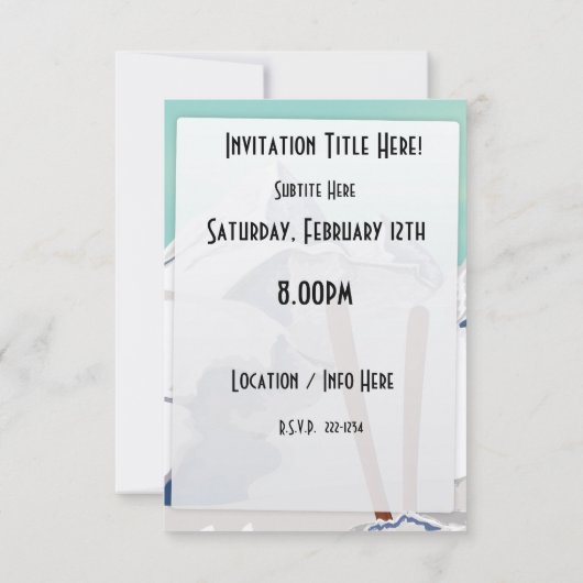 Skibergen Kaart (Achterkant)