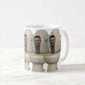 Skibid Toilet Grappige Mok kind verjaardagscadeau (Voorkant rechts)