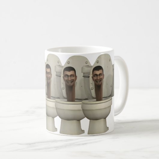 Skibid Toilet Grappige Mok kind verjaardagscadeau (Voorkant rechts)