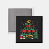 Skibiddi Rizzmas 2025 Grappige Meme Kerstboom Magneet (Voorkant / Achterkant)