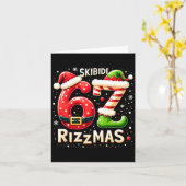Skibidi 67 Rizzmas Christmas Meme Funny Elf Santa  Kaart (Gele Bloem)