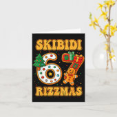 Skibidi 67 Rizzmas Funny Six Seven Meme Christmas  Kaart (Gele Bloem)