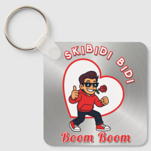 Skibidi Bidi Boom Boom Valentijnmeme - Cartoon Sleutelhanger