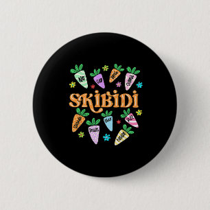 Skibidi Easter Rizzler Funny Easter Rizzler Gen Al Ronde Button 5,7 Cm