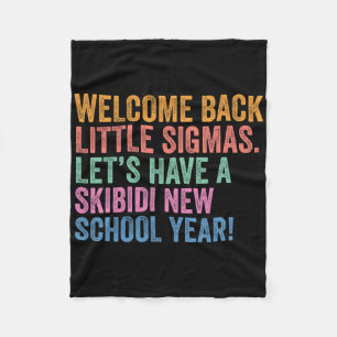 Skibidi Nieuw Schooljaar Welkom Terug Kleine Sigma Fleece Deken