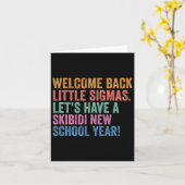 Skibidi Nieuwjaar Welkom terug Kleine Sigma's Kaart (Gele Bloem)