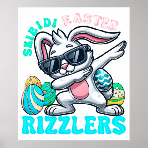 skibidi paas rizzlers, retro, vintage poster