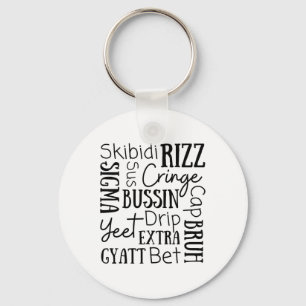 Skibidi Rizz Grappige Kinderen Rizz Bussin Gen Z K Sleutelhanger