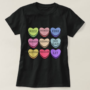 Skibidi Rizz Hearts   Grappige Valentijn Meme Art T-shirt