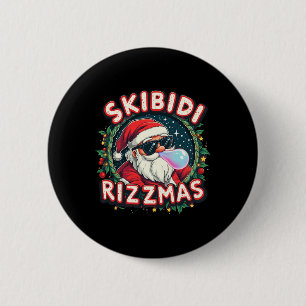 Skibidi Rizzm Feest Viering Prettig Kerstmis Grapp Ronde Button 5,7 Cm