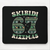 Skibidi Rizzmas 67 Six Seven Meme Ugly Christmas F Muismat (Voorkant)