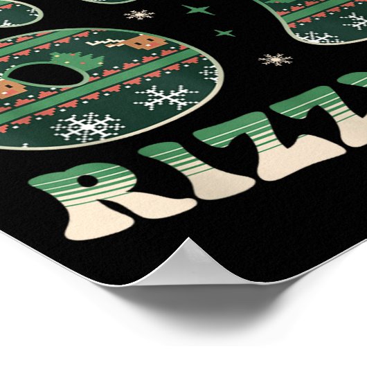 Skibidi Rizzmas 67 Six Seven Meme Ugly Christmas F Poster (Hoek)