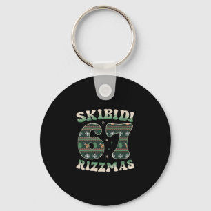 Skibidi Rizzmas 67 Zes Zeven Meme Lelijke Kerstmis Sleutelhanger