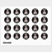 Skibidi Rizzmas Christmas 6 7 Funny Santa  Ronde Sticker (Vel)