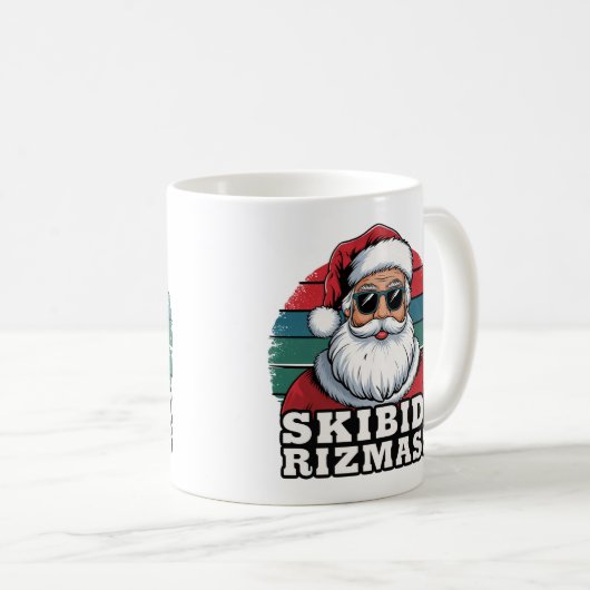 Skibidi Rizzmas Christmas-Mok Koffiemok (Voorkant rechts)