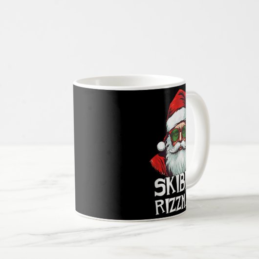 Skibidi Rizzmas Christmas Rizz Santa Claus Charism Koffiemok (Voorkant rechts)