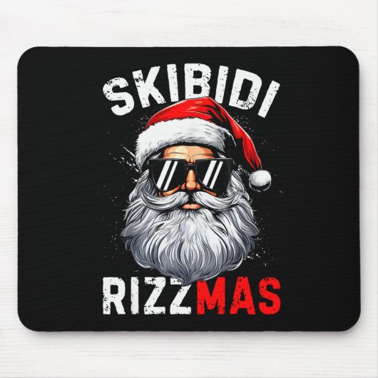 Skibidi Rizzmas Christmas Rizz Santa Claus Charism Muismat (Voorkant)