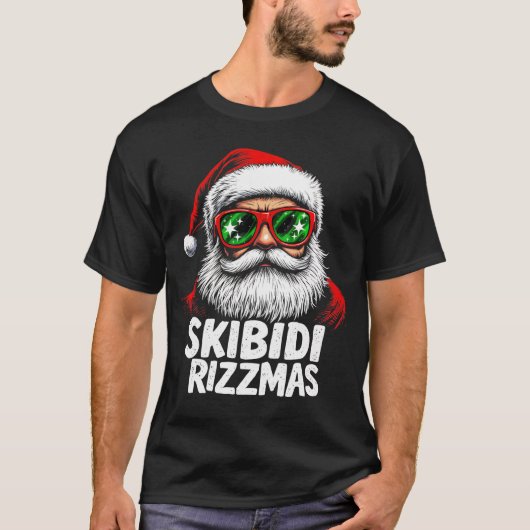 Skibidi Rizzmas Christmas Rizz Santa Claus Charism T-shirt (Voorkant)